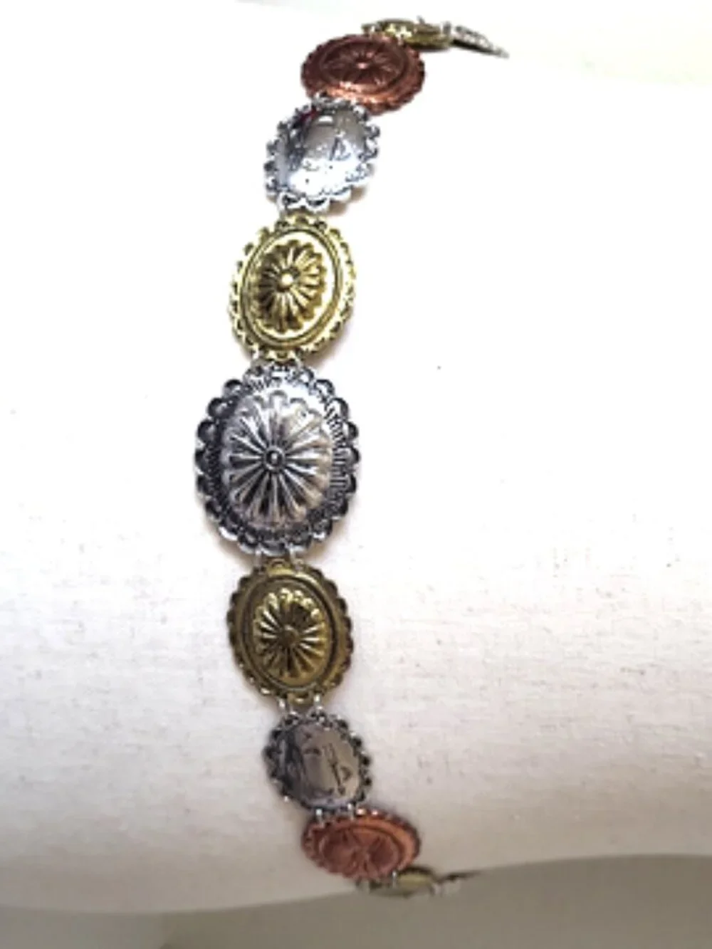 Vintage Western Multi-Tone Concho Belt - Womens Waist Accessory 40